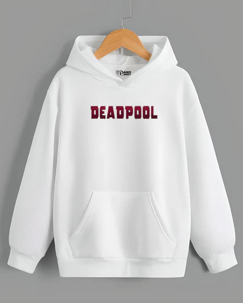 Unleash Your Inner Hero with the Premium Deadpool Marvel Avengers White Hoodie – Comfort Meets Durability!