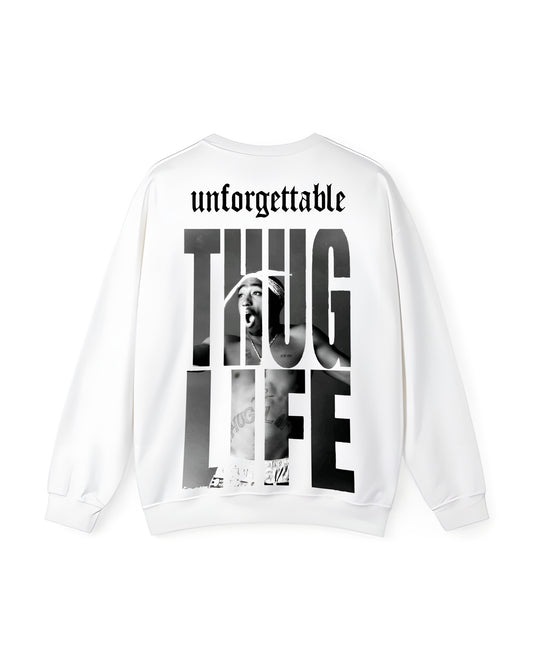 Thug Life White | Regular Fit Sweatshirt