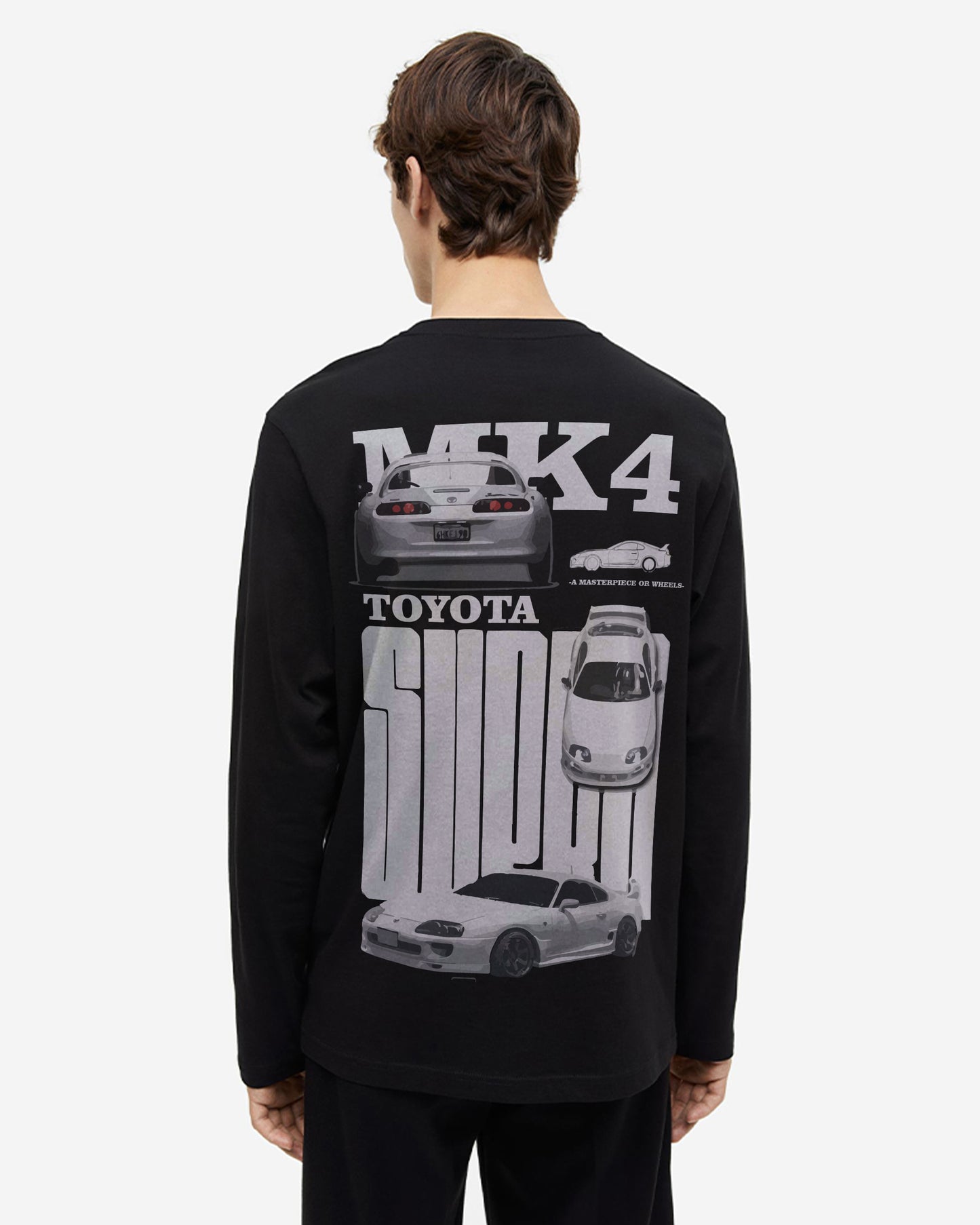 TOYOTA SUPRA MK4 BLACK FULL SLEEVES T-SHIRT