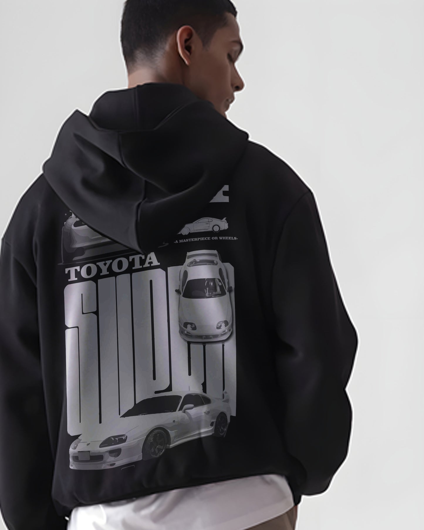 TOYOTA SUPRA MK4 CAR BLACK HOODIE