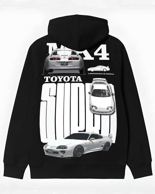 TOYOTA SUPRA MK4 CAR BLACK HOODIE