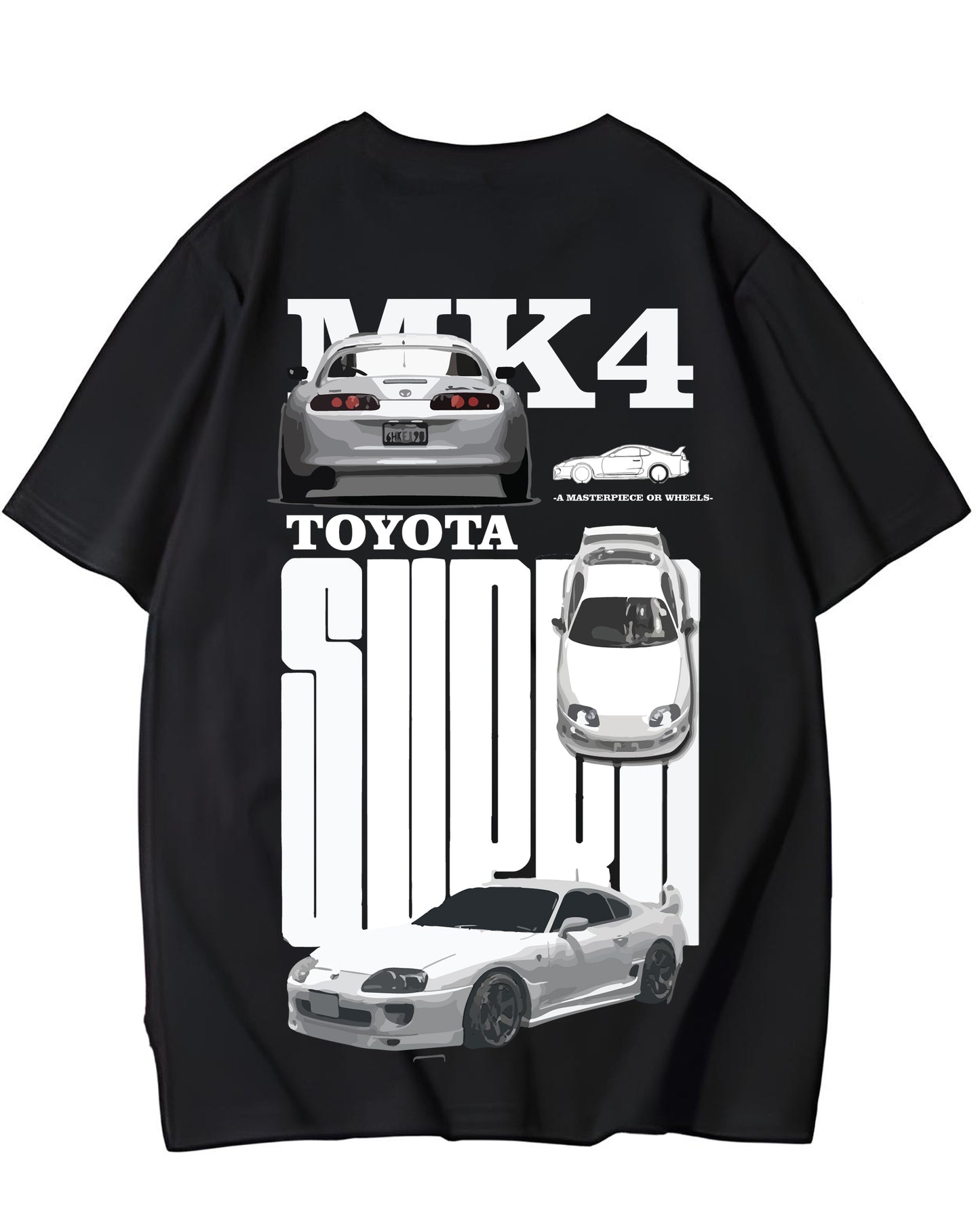 TOYOTA SUPRA MK4 CAR BLACK OVERSIZED T-SHIRT