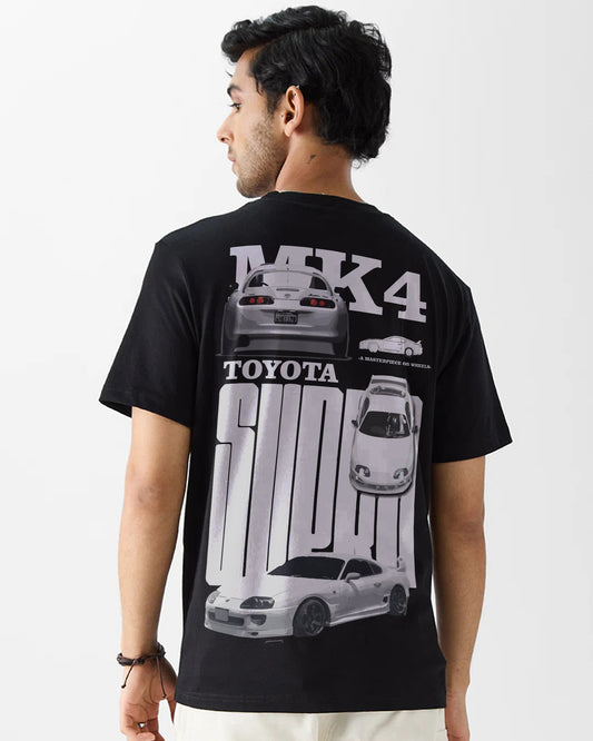 TOYOTA SUPRA MK 4 BLACK REGULAR T-SHIRT