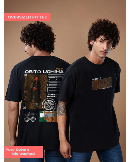 Obito Uchiha Oversized Black T-shirt