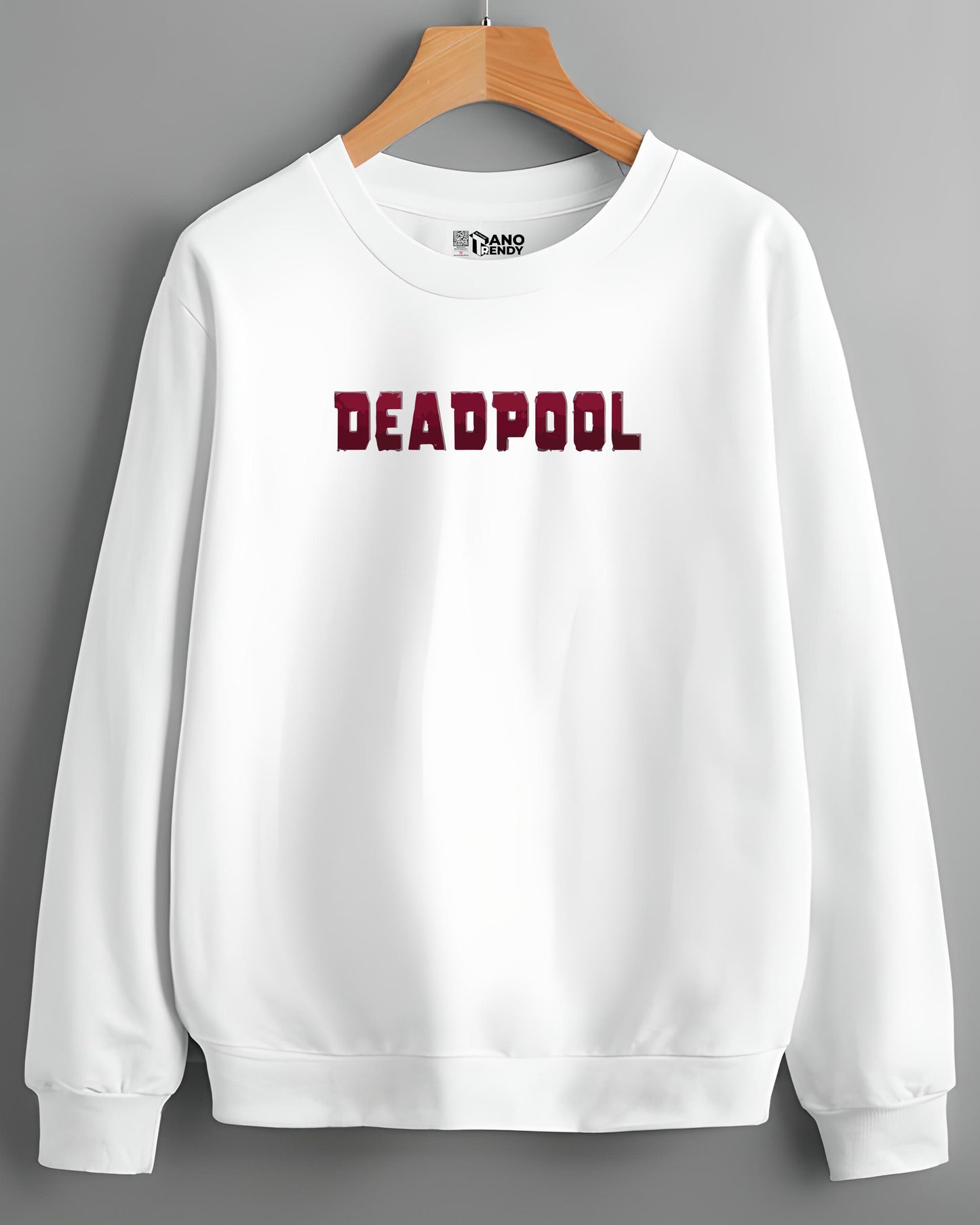 DEADPOOL MARVEL AVENGERS WHITE REGULAR SWEATSHIRT