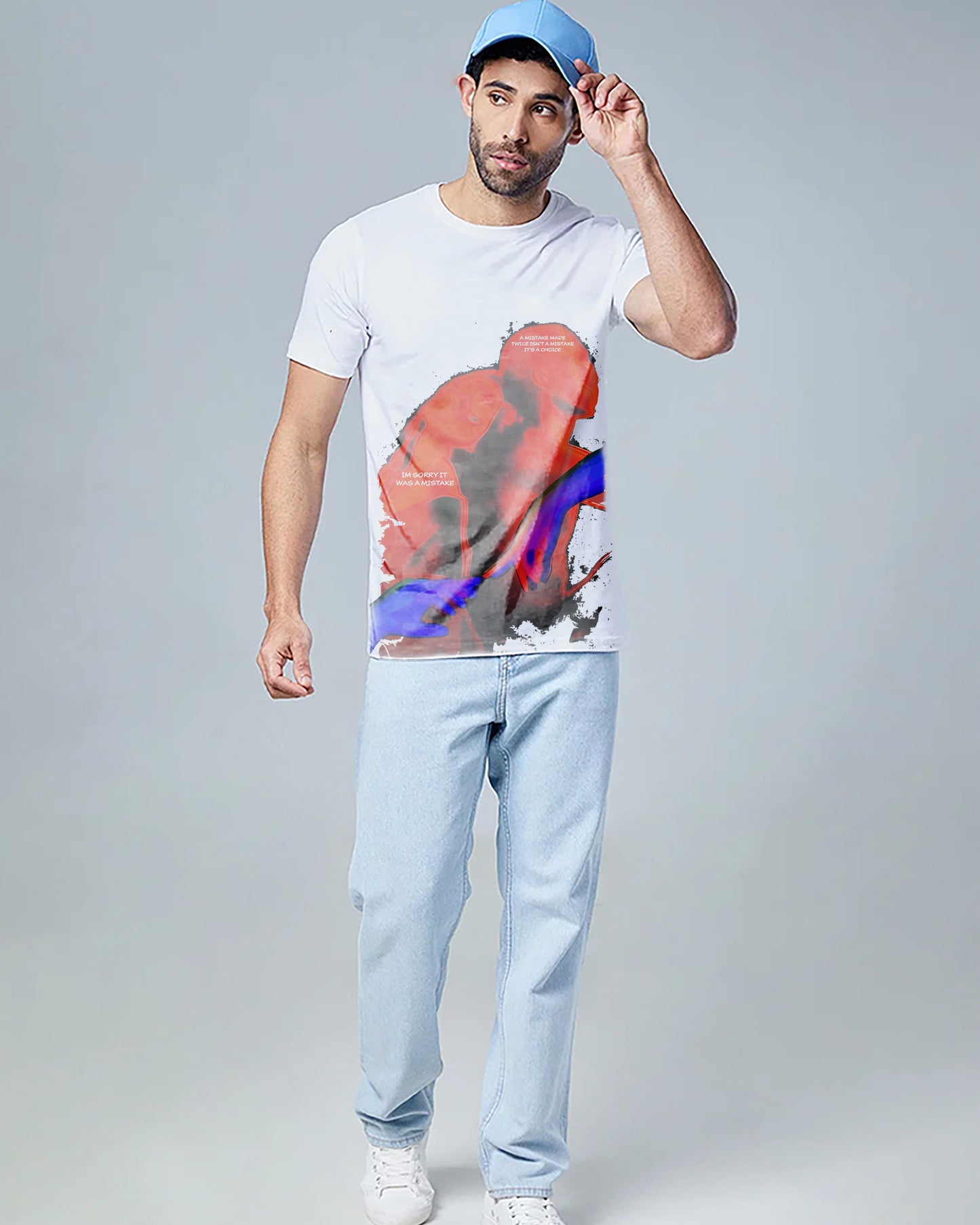 LOVE NIGHTMARE WHITE REGULAR FIT T-SHIRT