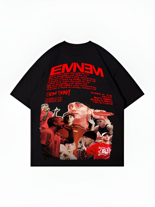 EMINEM 260GSM COTTON BLACK | OVERSIZED TEE