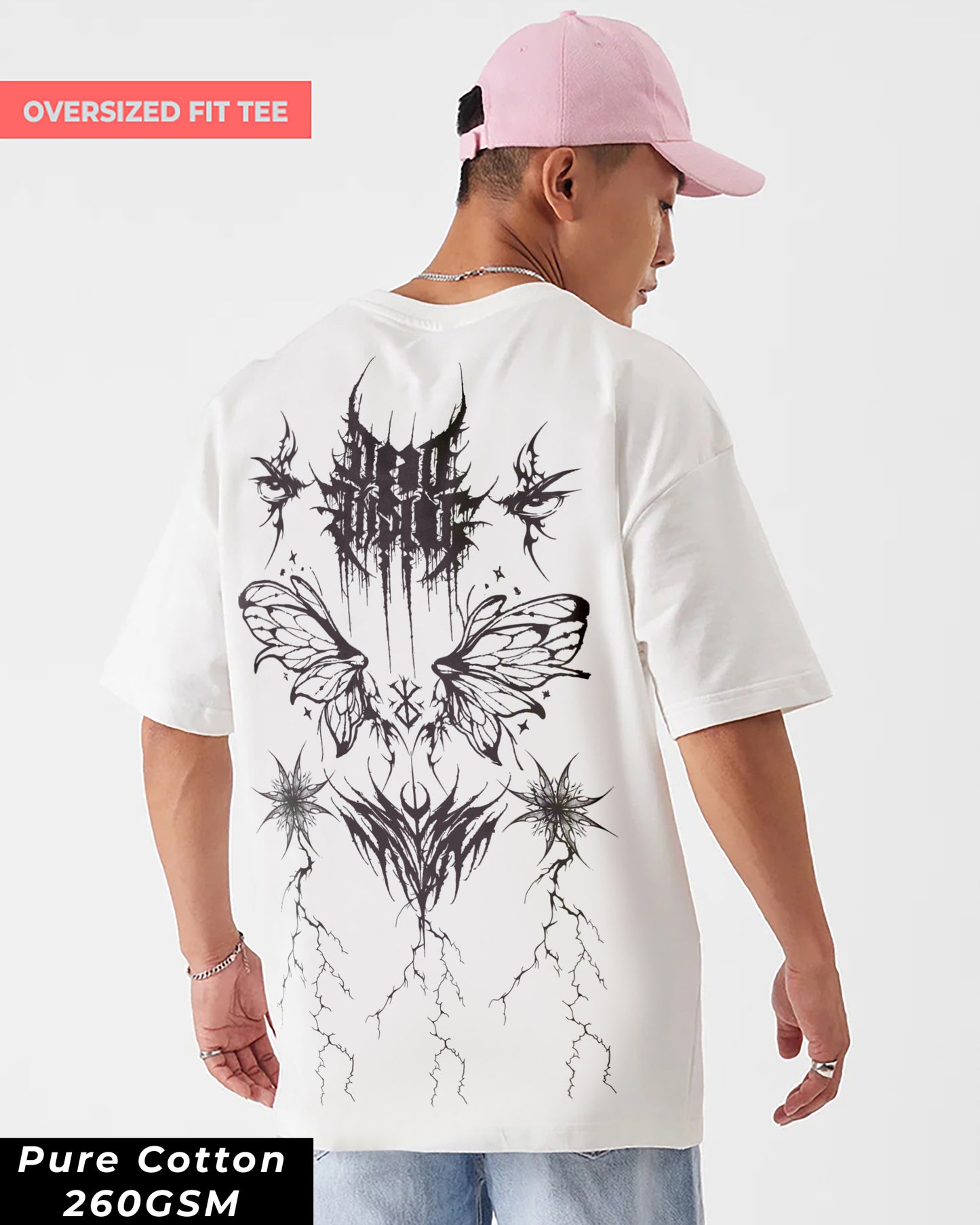 Berserk 260GSM COTTON WHITE | OVERSIZED TEE