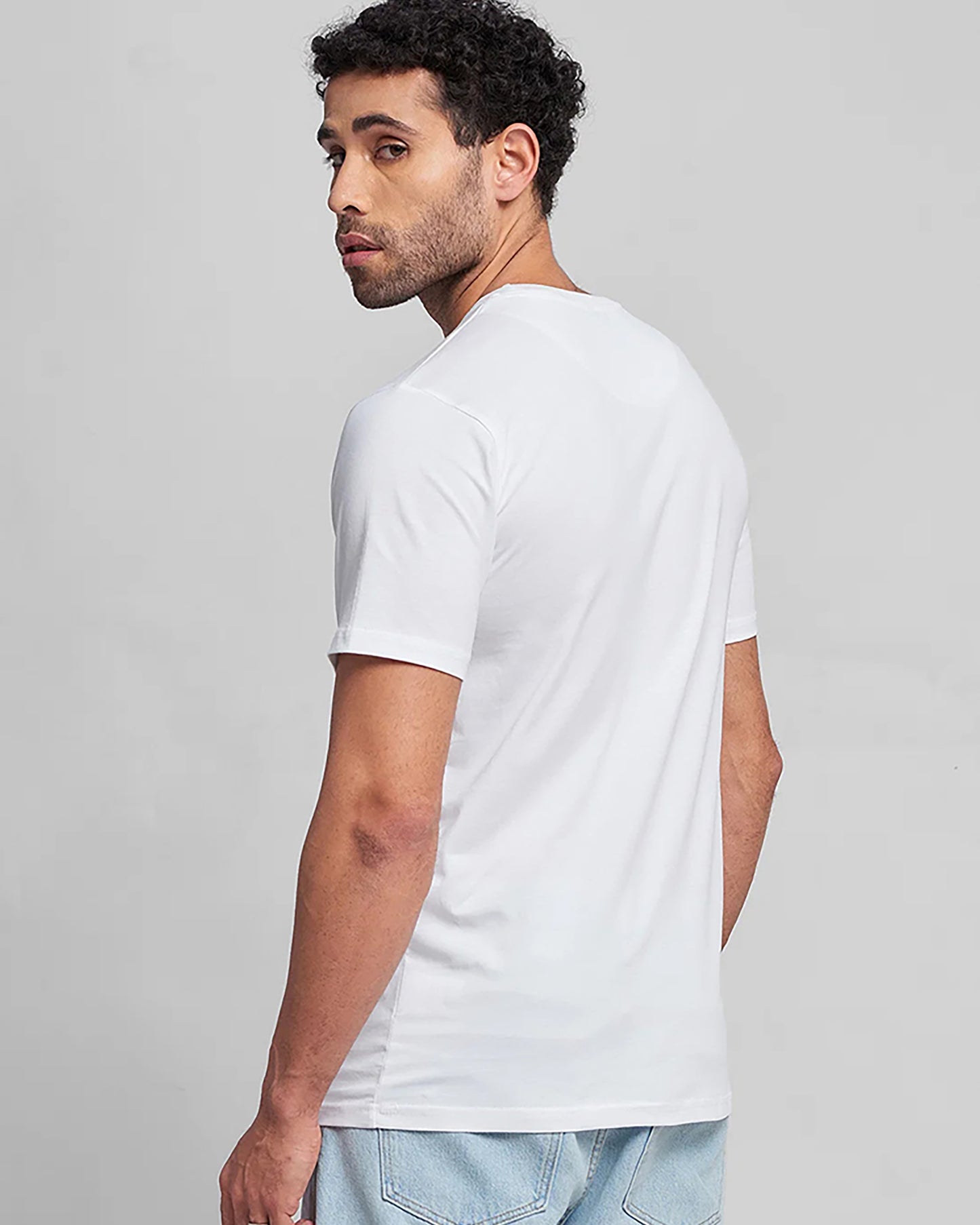 Distraction White Cotton | Regular Fit Tee