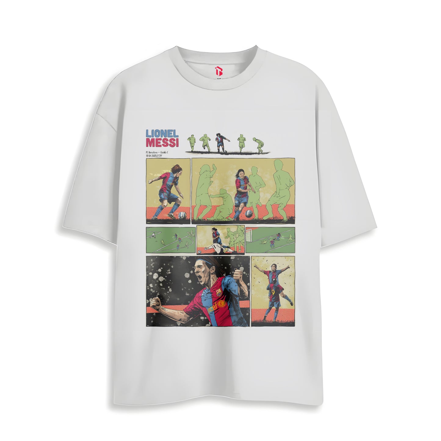 Messi 260GSM COTTON WHITE | OVERSIZED TEE