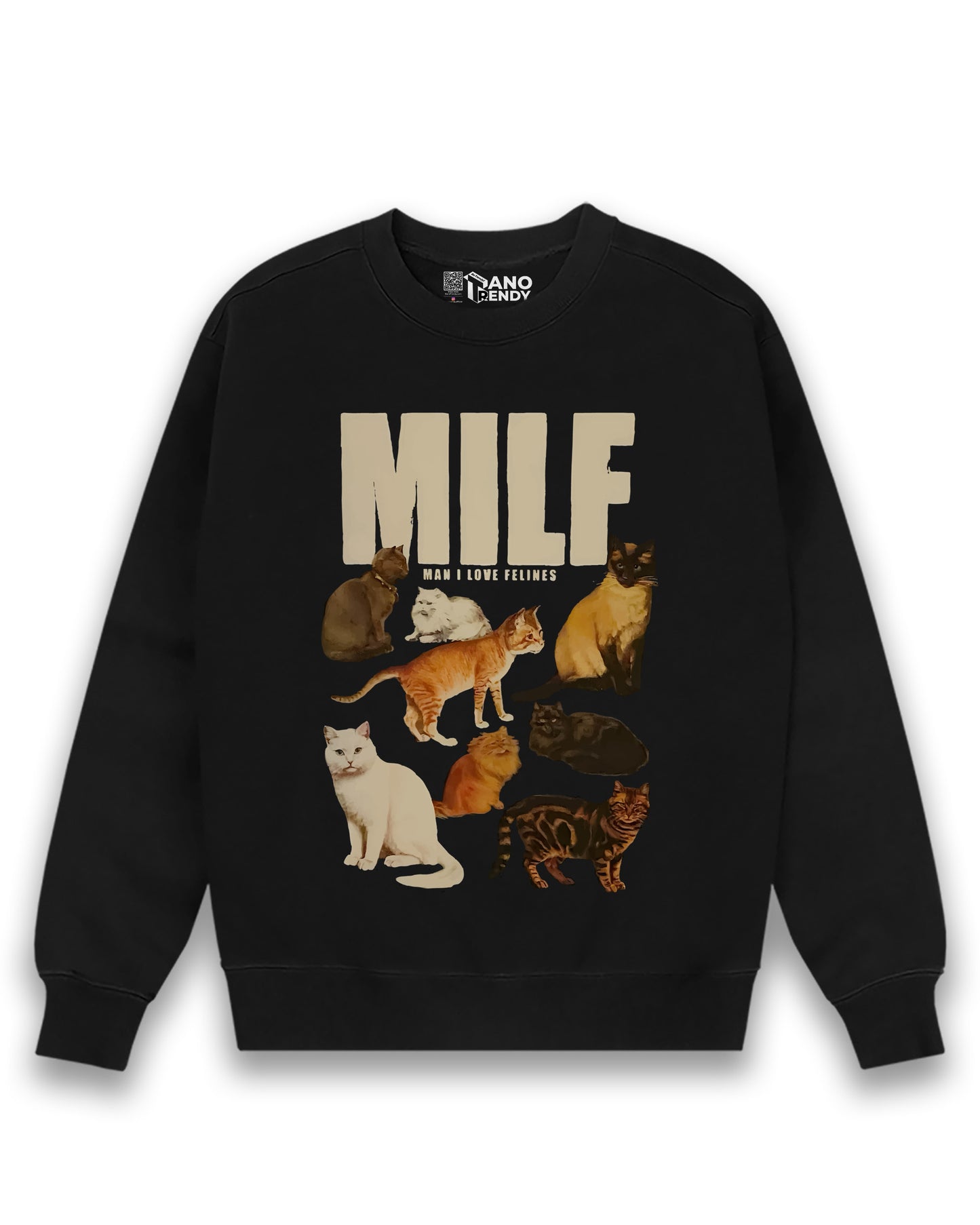 MILF Black | Regular Fit Sweatshirt