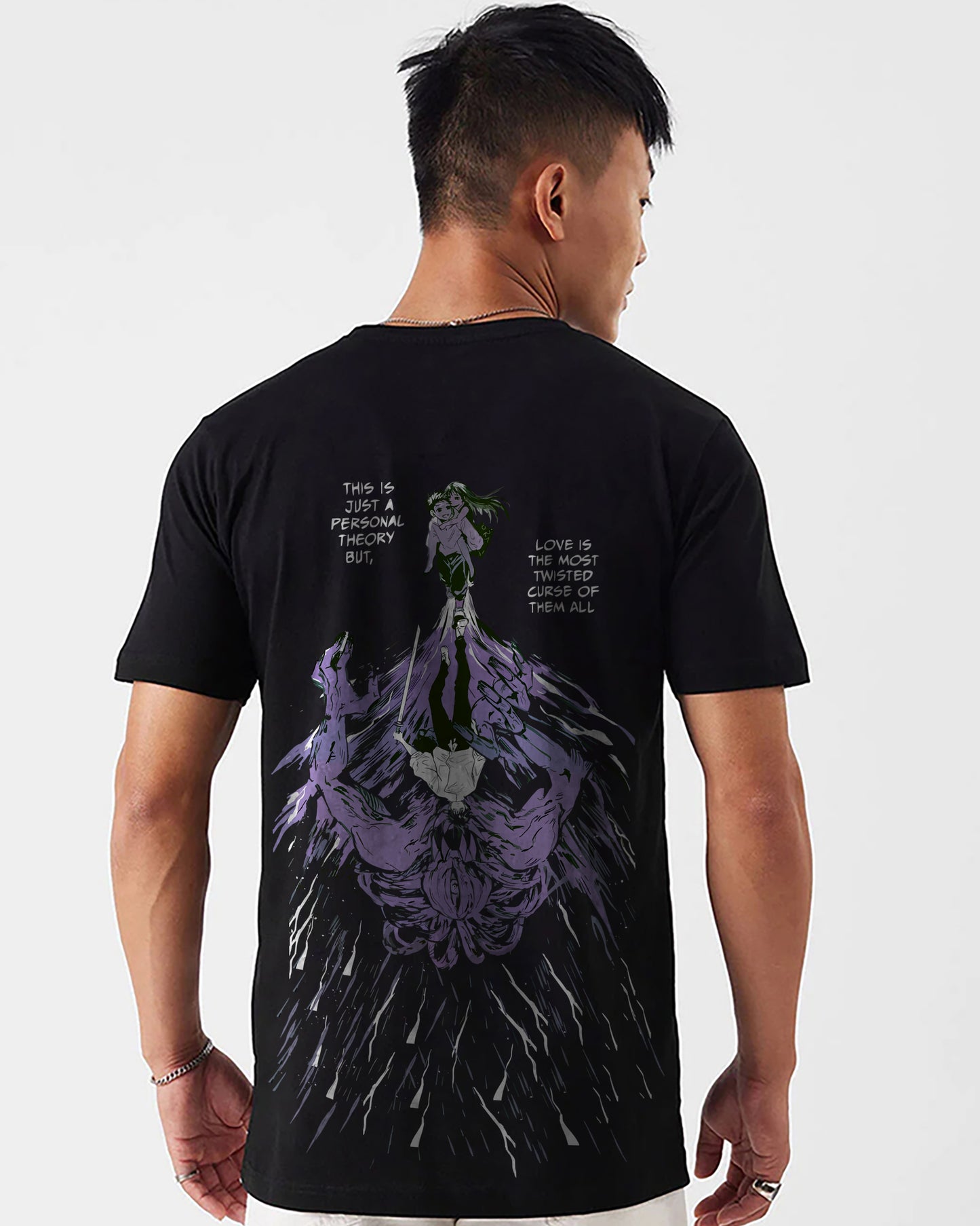 Curses Black Cotton | Regular Fit Tee