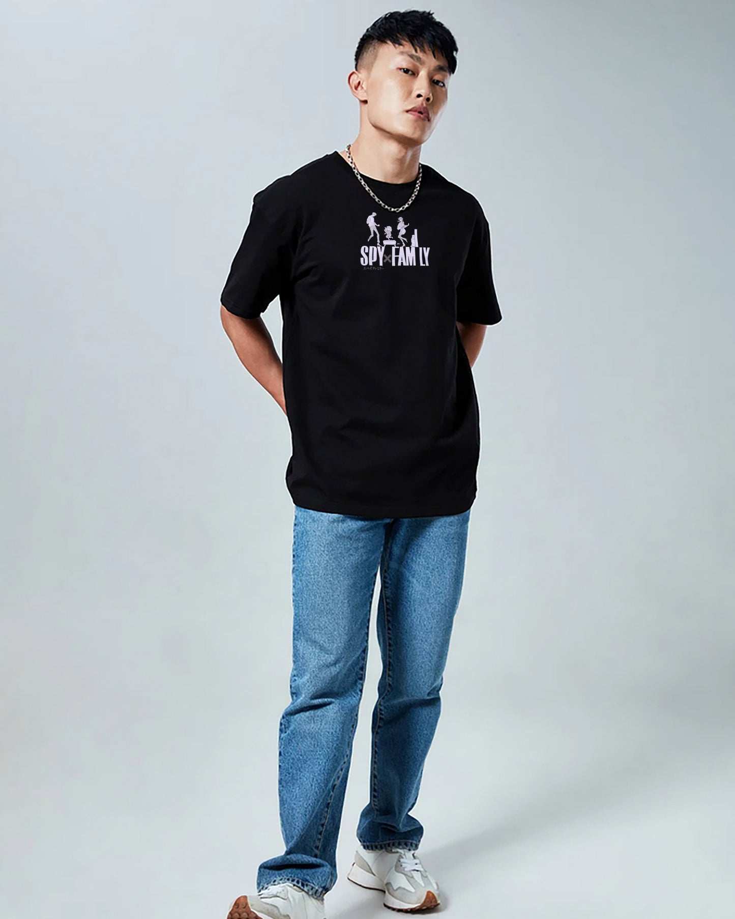 Spy Family 260GSM COTTON BLACK | OVERSIZED TEE