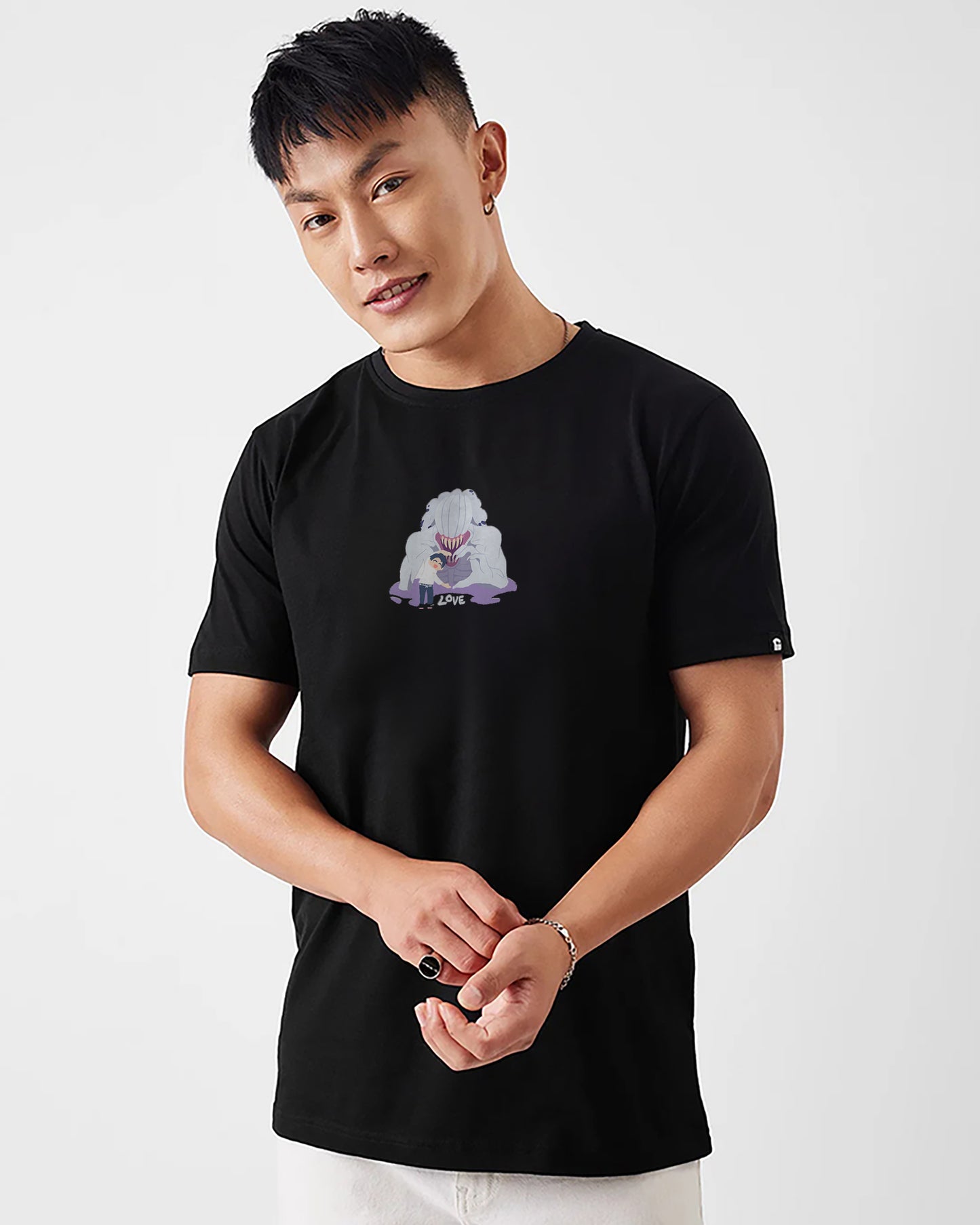 Curses Black Cotton | Regular Fit Tee