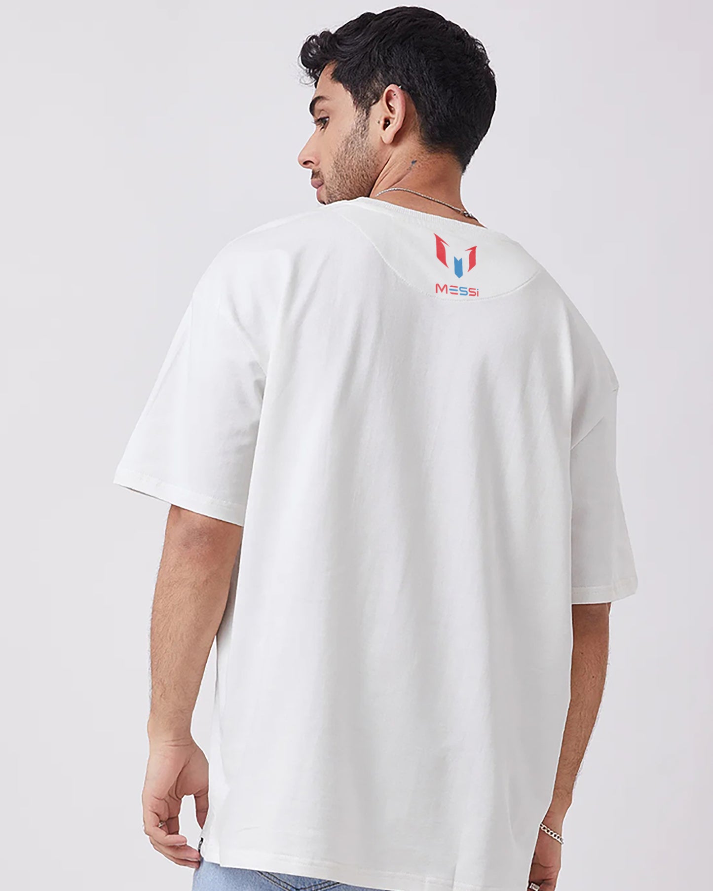 Messi 260GSM COTTON WHITE | OVERSIZED TEE