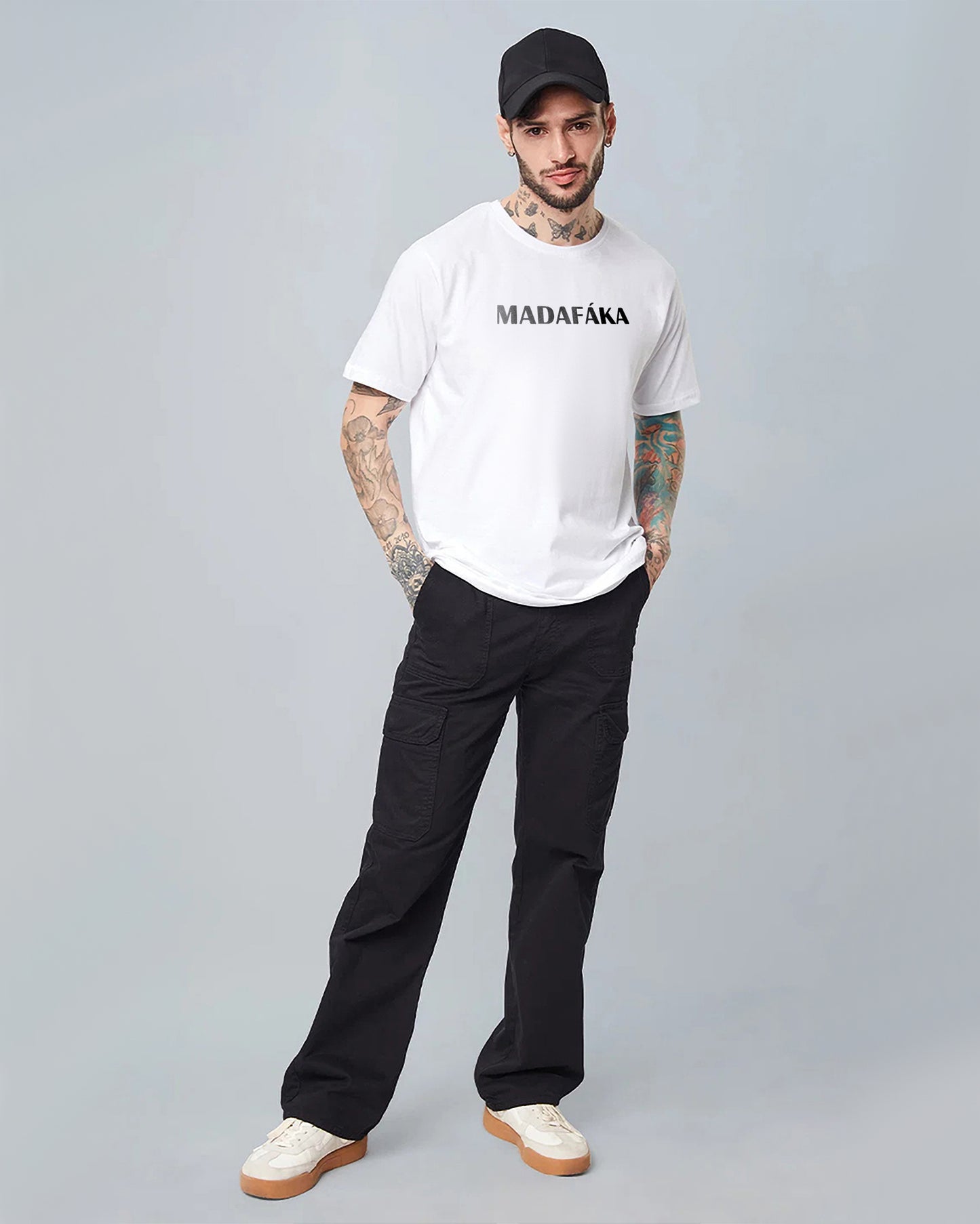 MADAFAKA White Cotton | Regular Fit Tee