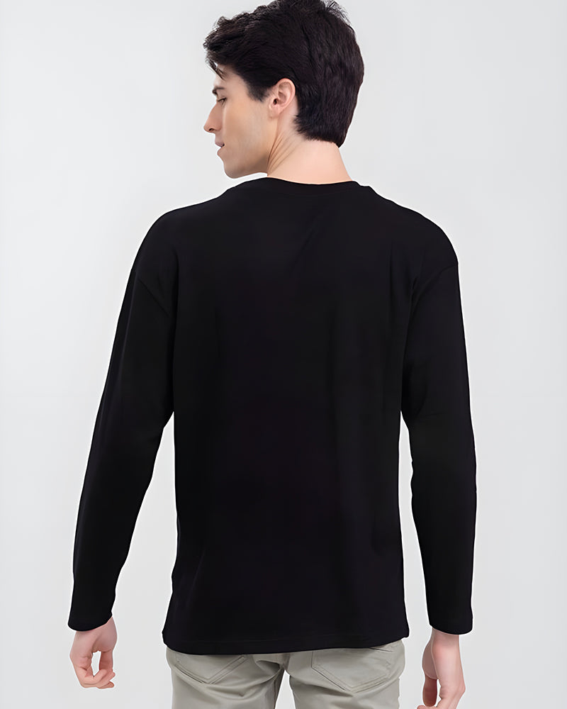 BEAUTIFUL CHAOS FULL SLEEVES BLACK T-SHIRT