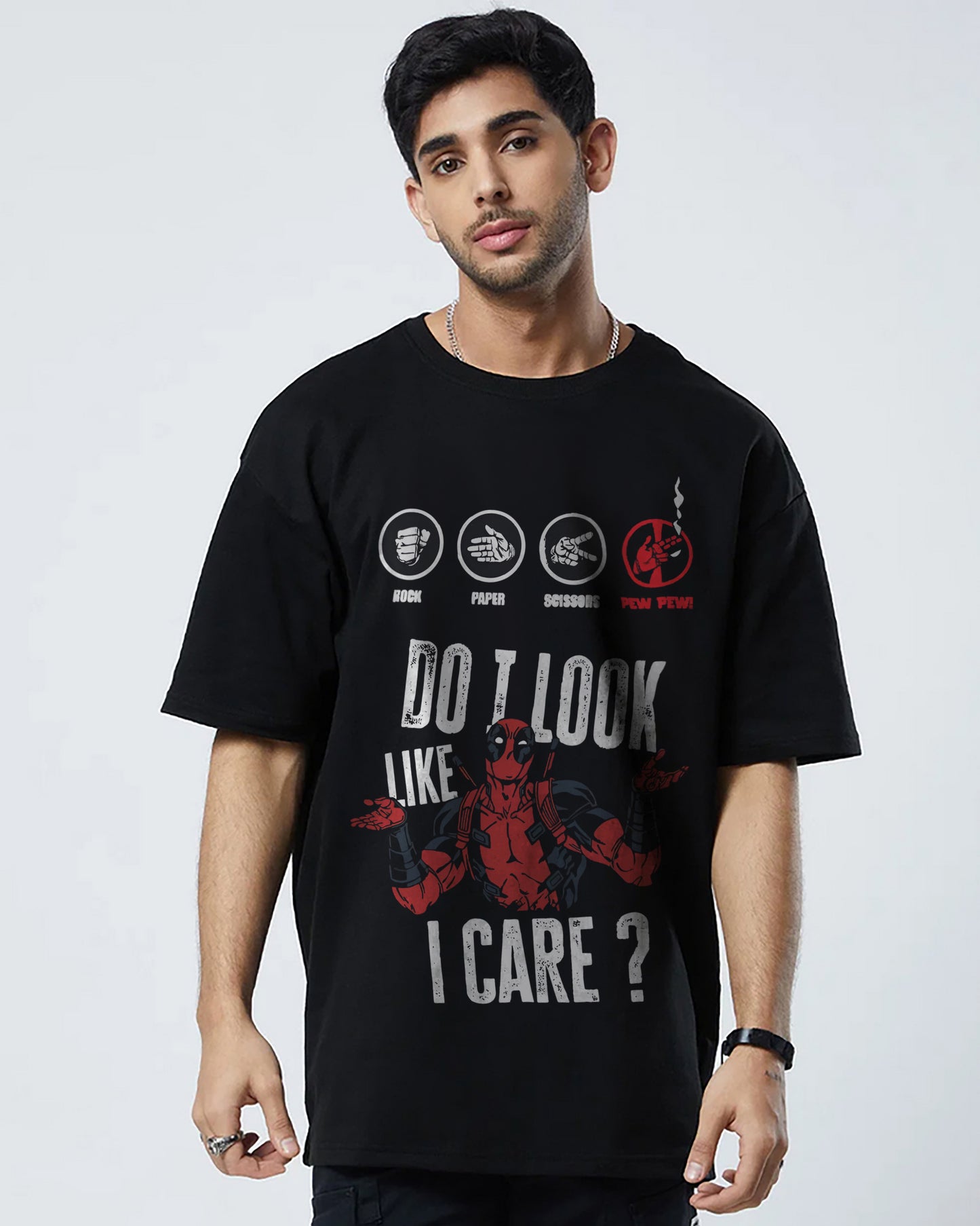 Careless Deadpool 260GSM COTTON BLACK | OVERSIZED TEE