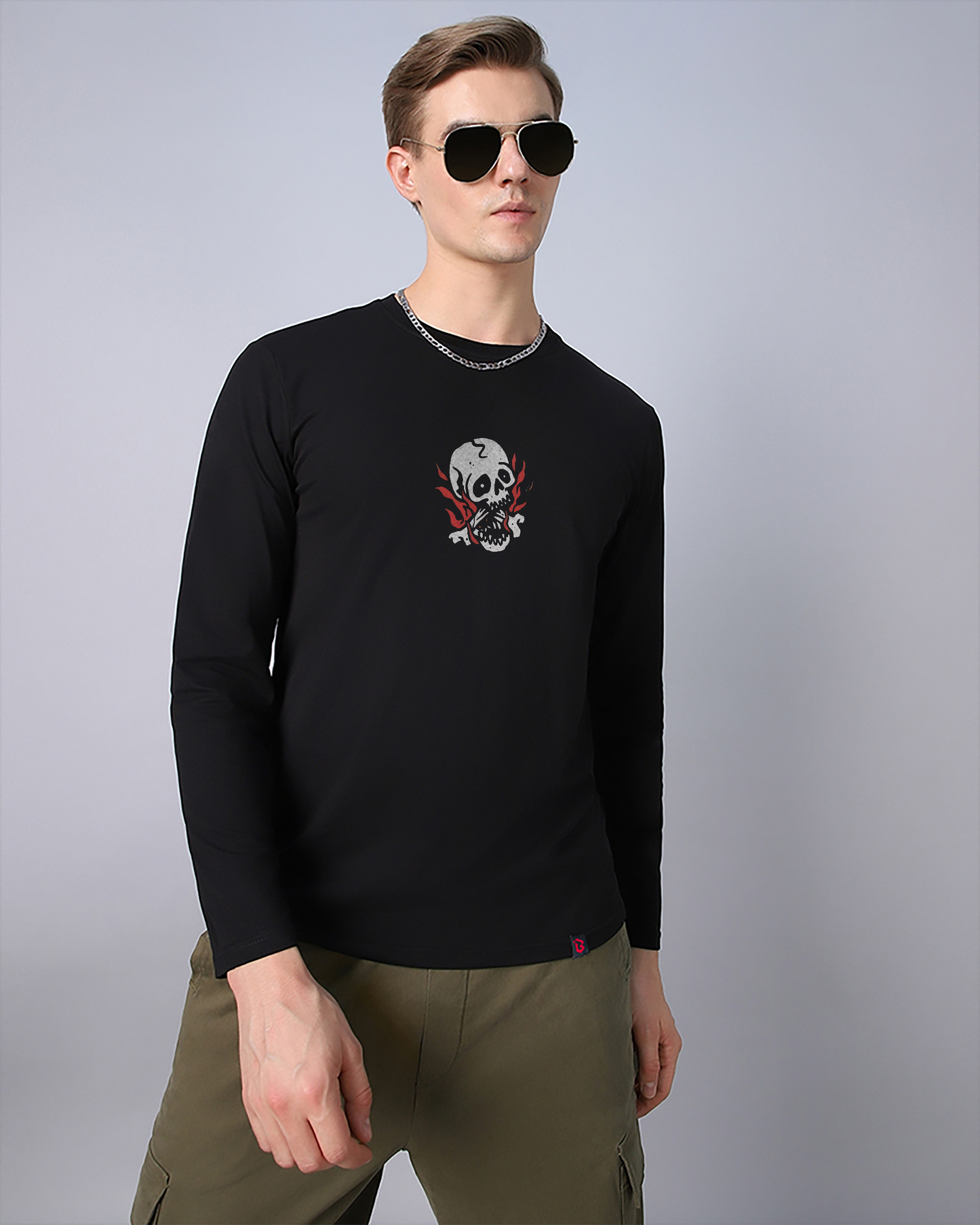 SOFT AND SLOW MOKSH BLACK FULL LSEEVES T-SHIRT