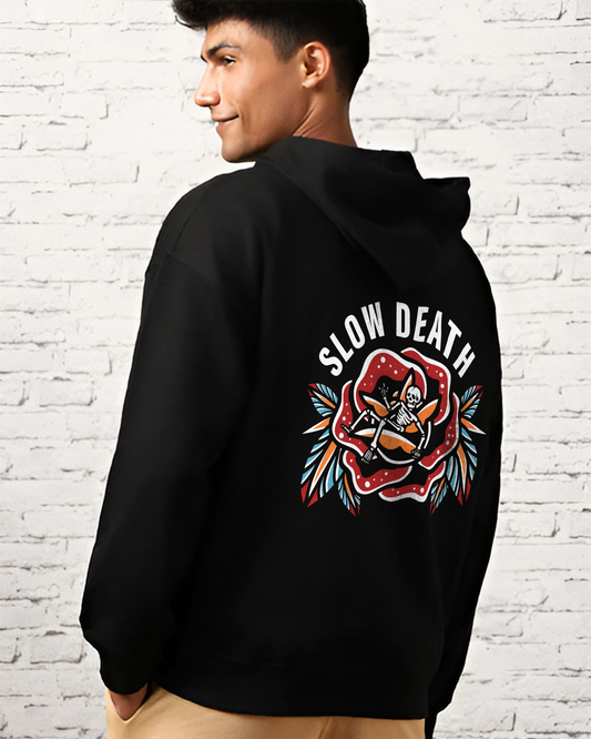 SLOW STEPS TO HEAVEN BLACK HOODIE