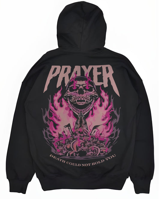 SKELETON DEVOTION HOT FIRE BLACK HOODIE