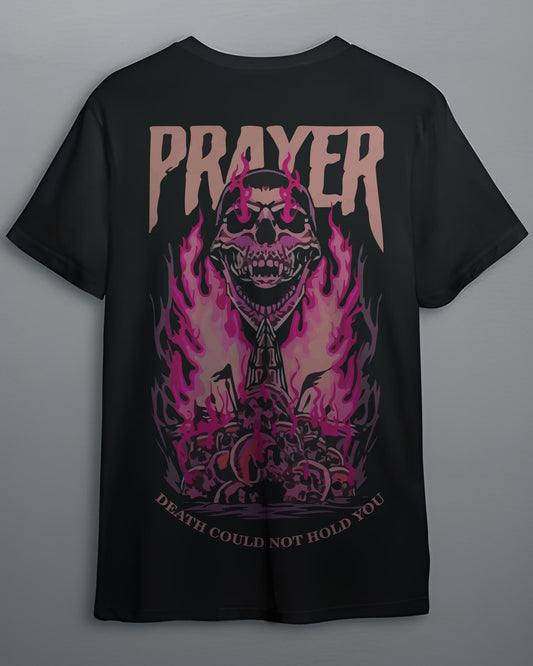 SKELETON DEVOTION HOT FIRE BLACK REGULAR T-SHIRT