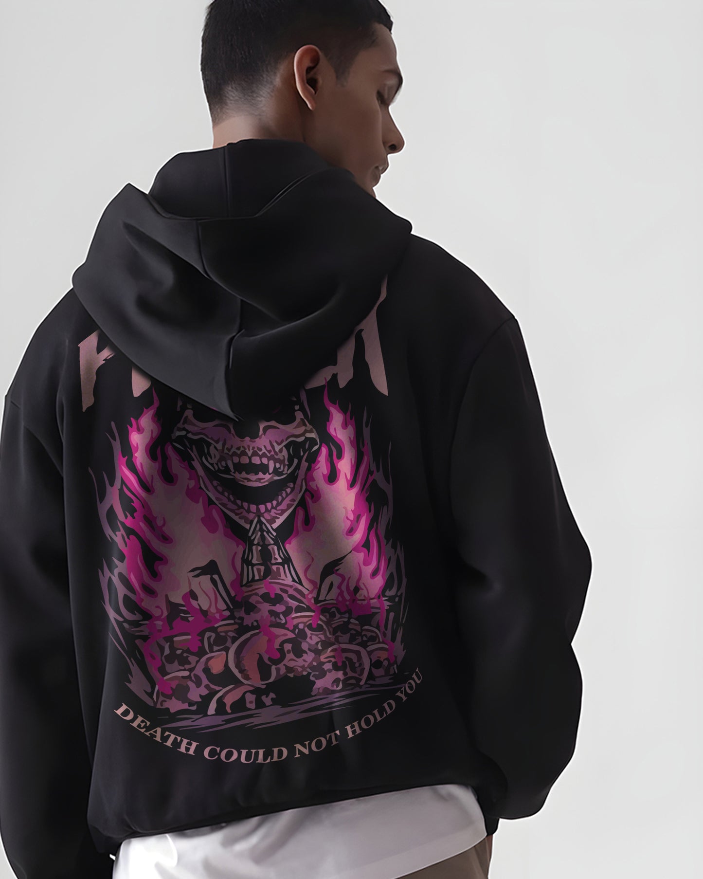 SKELETON DEVOTION HOT FIRE BLACK HOODIE