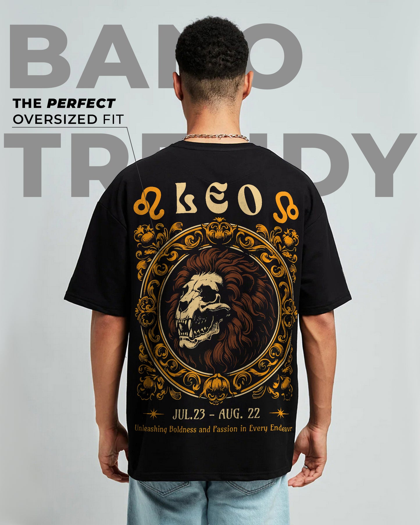 LEO OVERSIZED T-SHIRT BLACK 260GSM