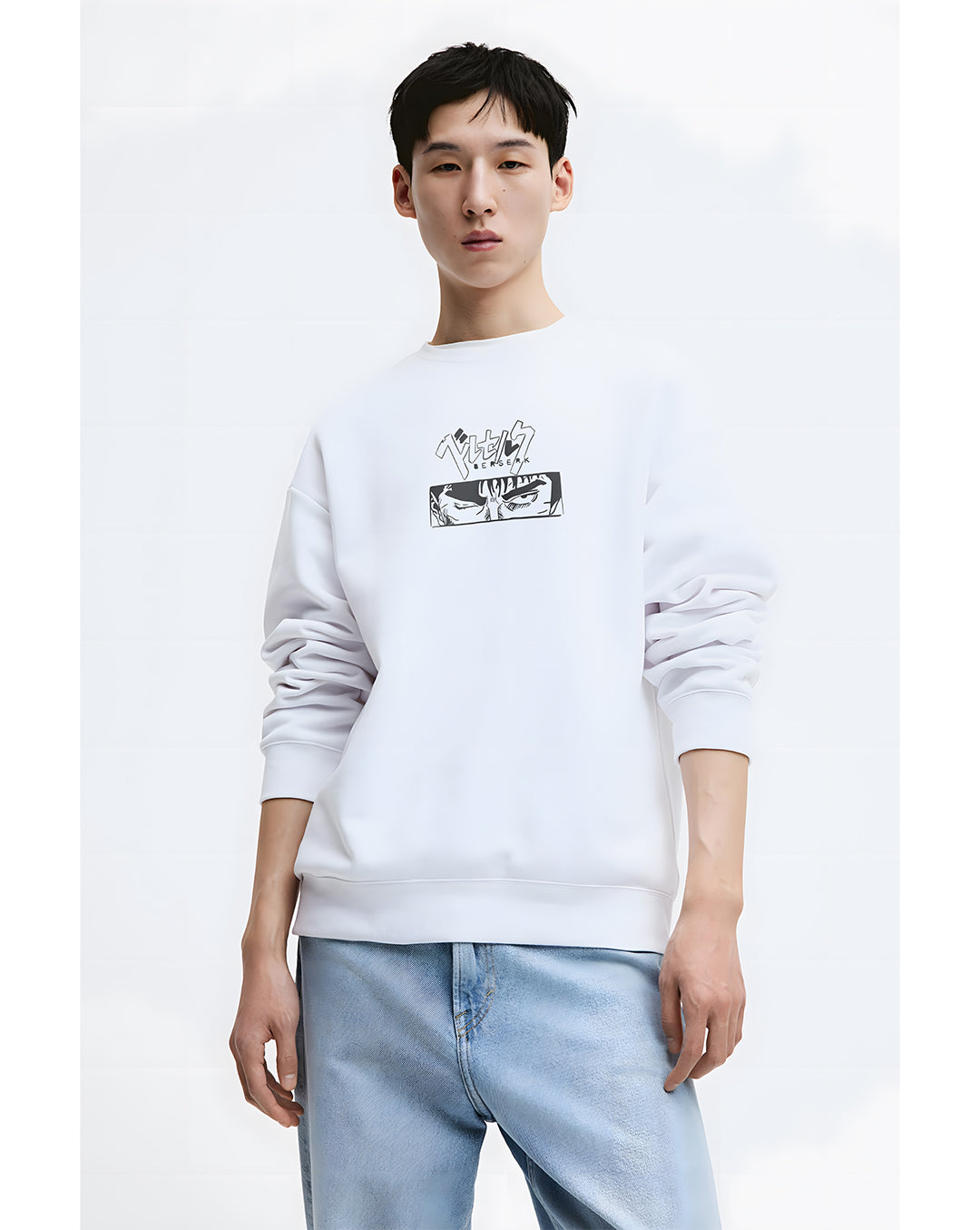 Berserk White Cotton | Regular Fit Sweatshirt