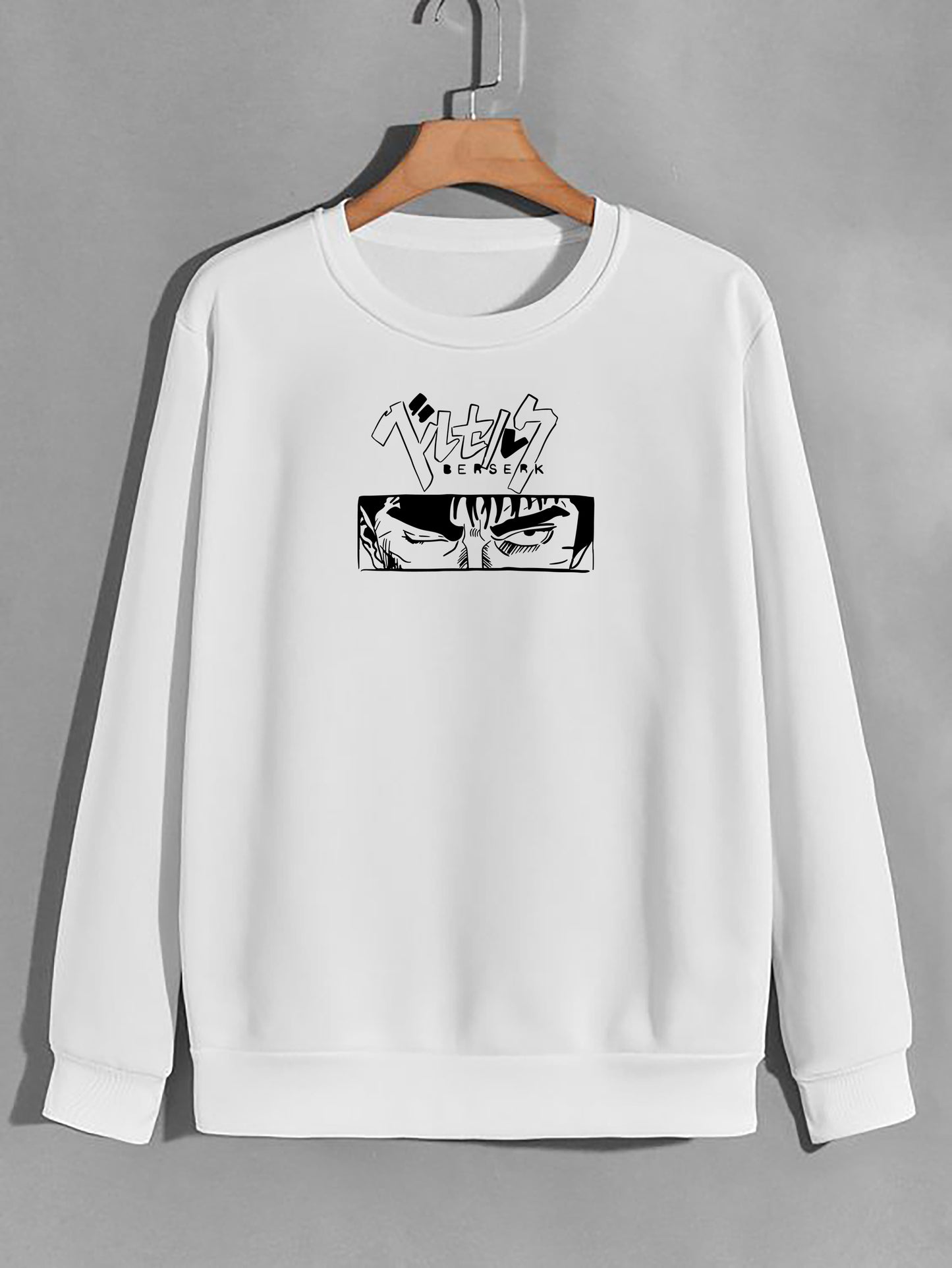 Berserk White Cotton | Regular Fit Sweatshirt