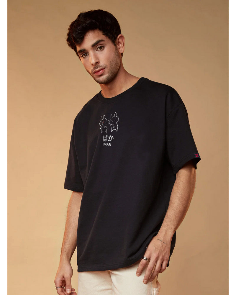 BAKA! Oversized Black T-shirt