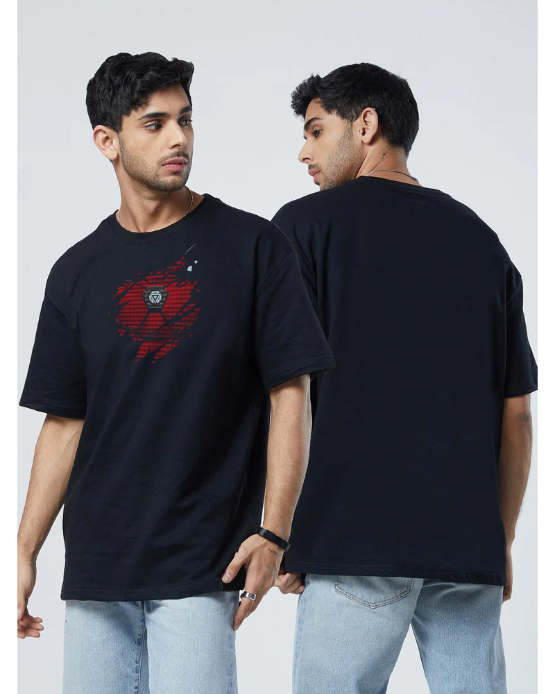 Iron-Man Oversized Black T-shirt