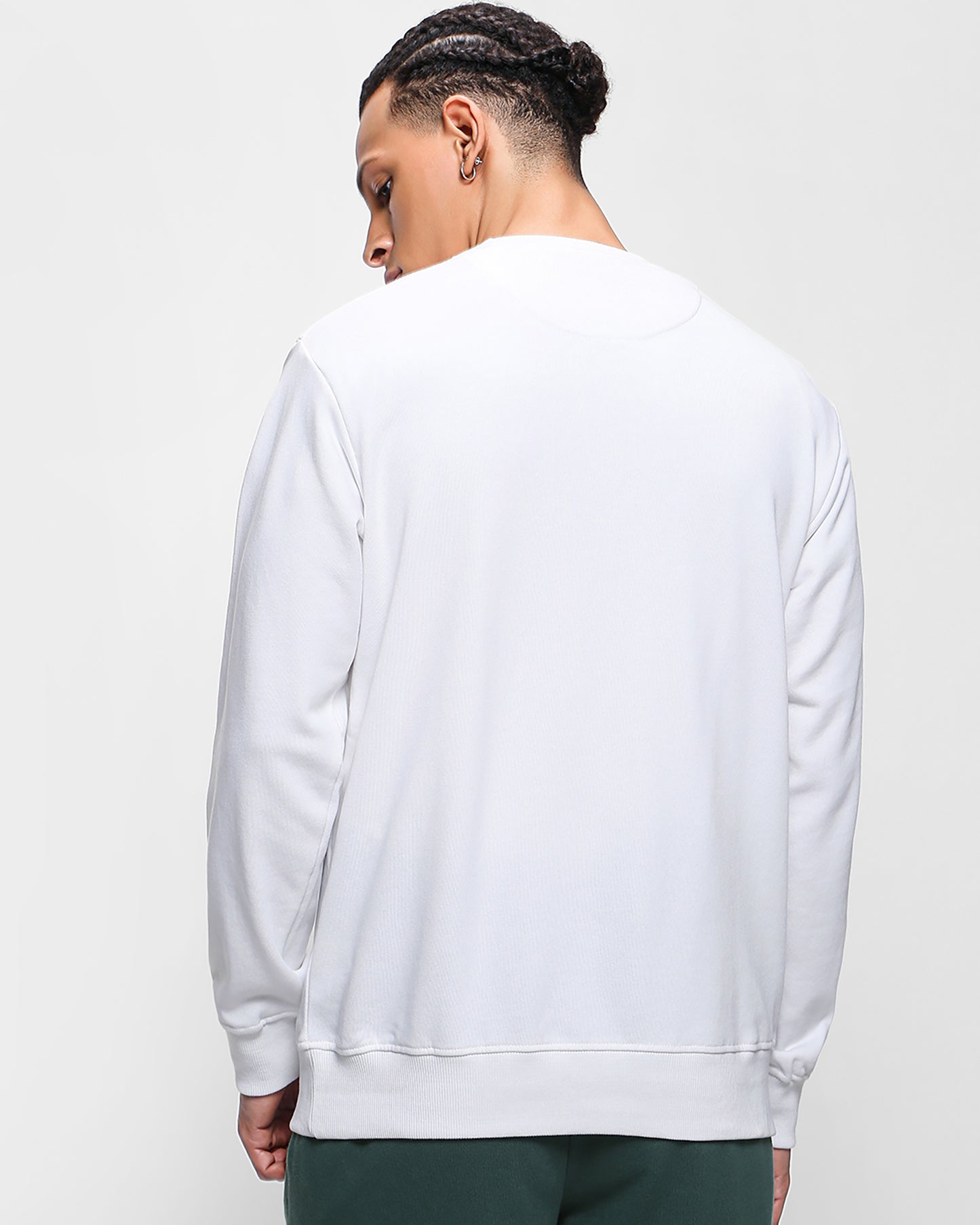 Dirty Minded White Cotton | Regular Fit Sweatshirt