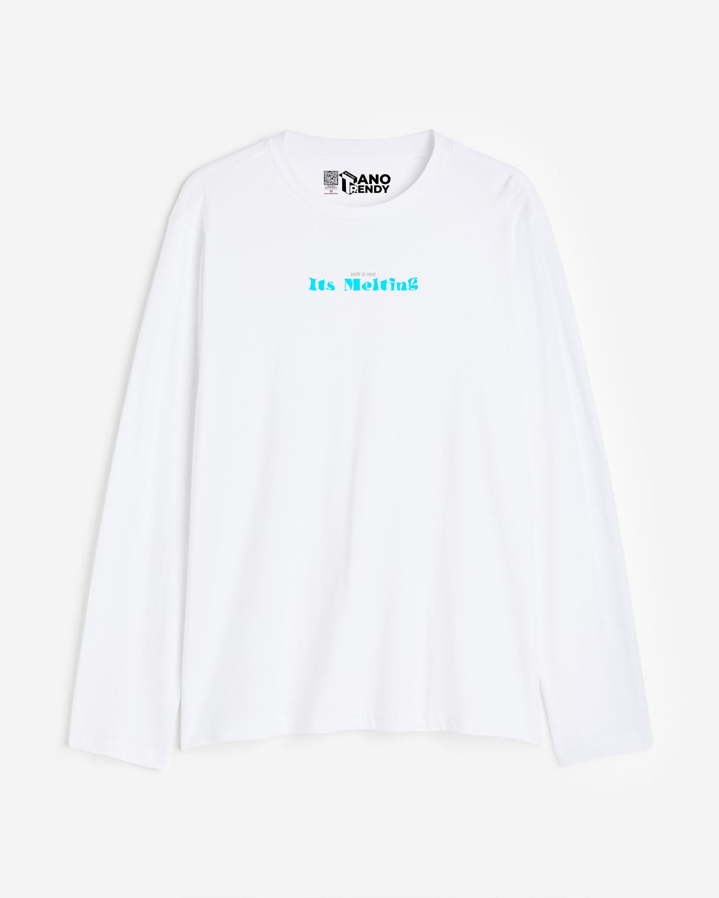 MELTING ICE AND BERG WHITE FULL SLEEVES T-SHIRT