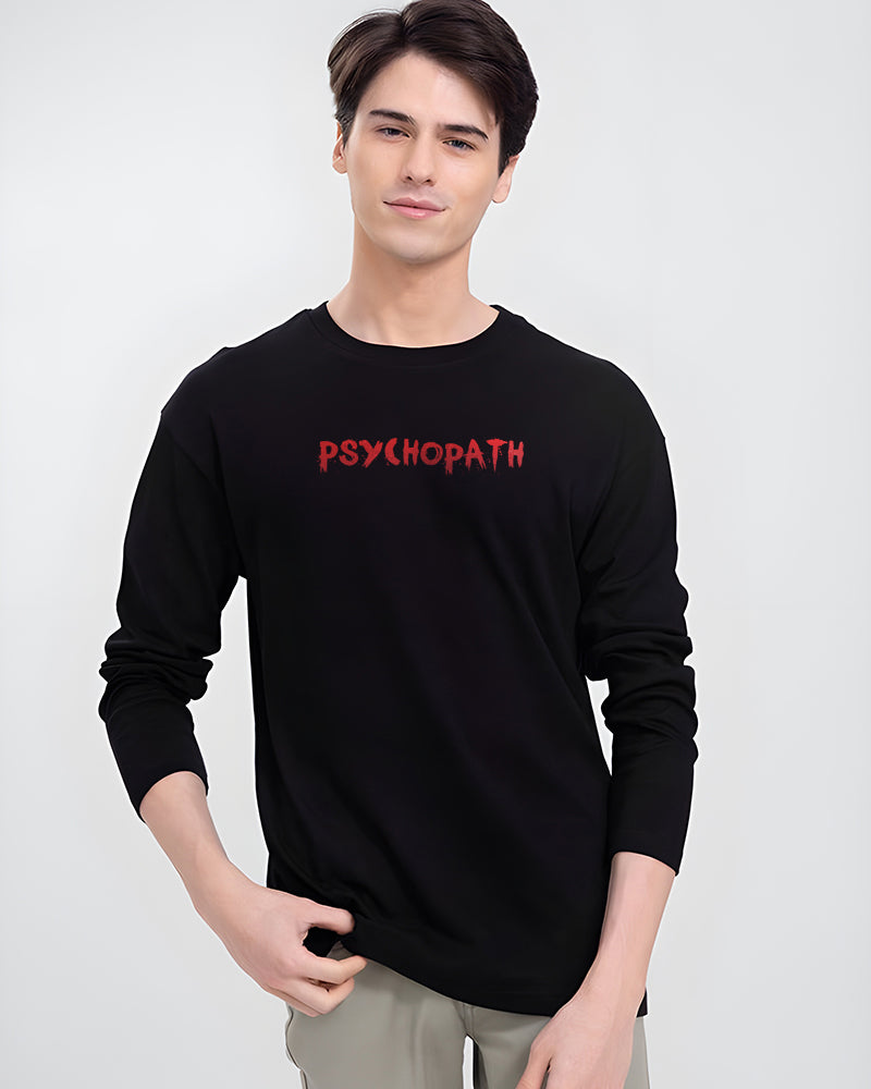 PENGUIN PSYCHOPATH CLAPPING BLACK FULL SLEEVES T-SHIRT