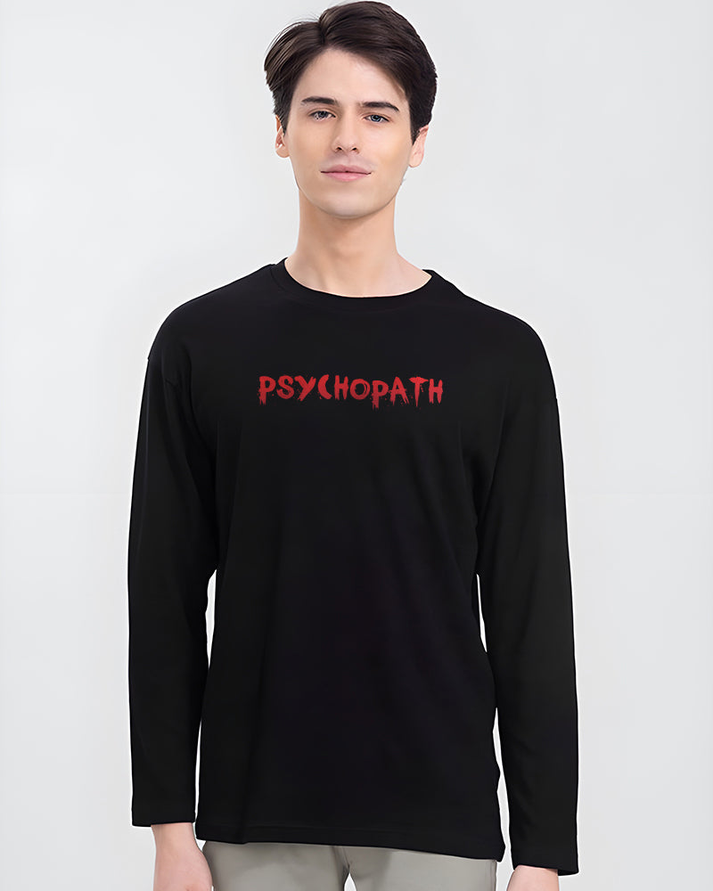 PENGUIN PSYCHOPATH CLAPPING BLACK FULL SLEEVES T-SHIRT