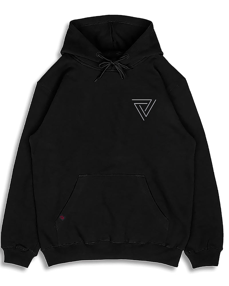 BARMUDA TRIANGLE REGULAR FIT BLACK HOODIE