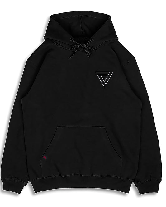 BARMUDA TRIANGLE REGULAR FIT BLACK HOODIE