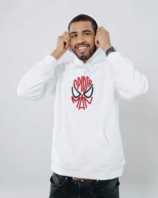 The SPIDY Hoodie White 350GSM Premium Cotton