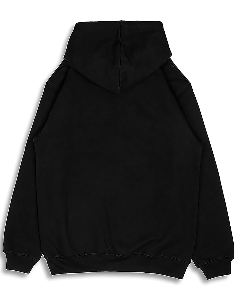 BARMUDA TRIANGLE REGULAR FIT BLACK HOODIE