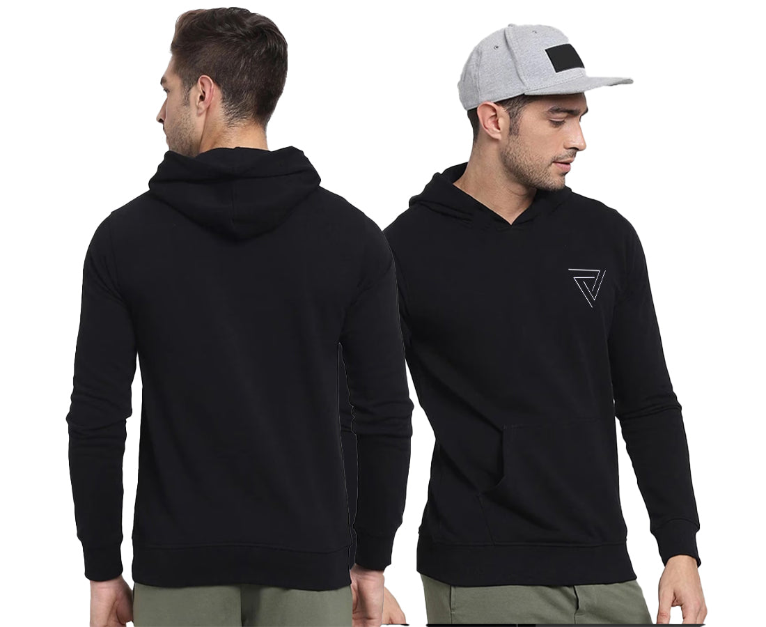 BARMUDA TRIANGLE REGULAR FIT BLACK HOODIE