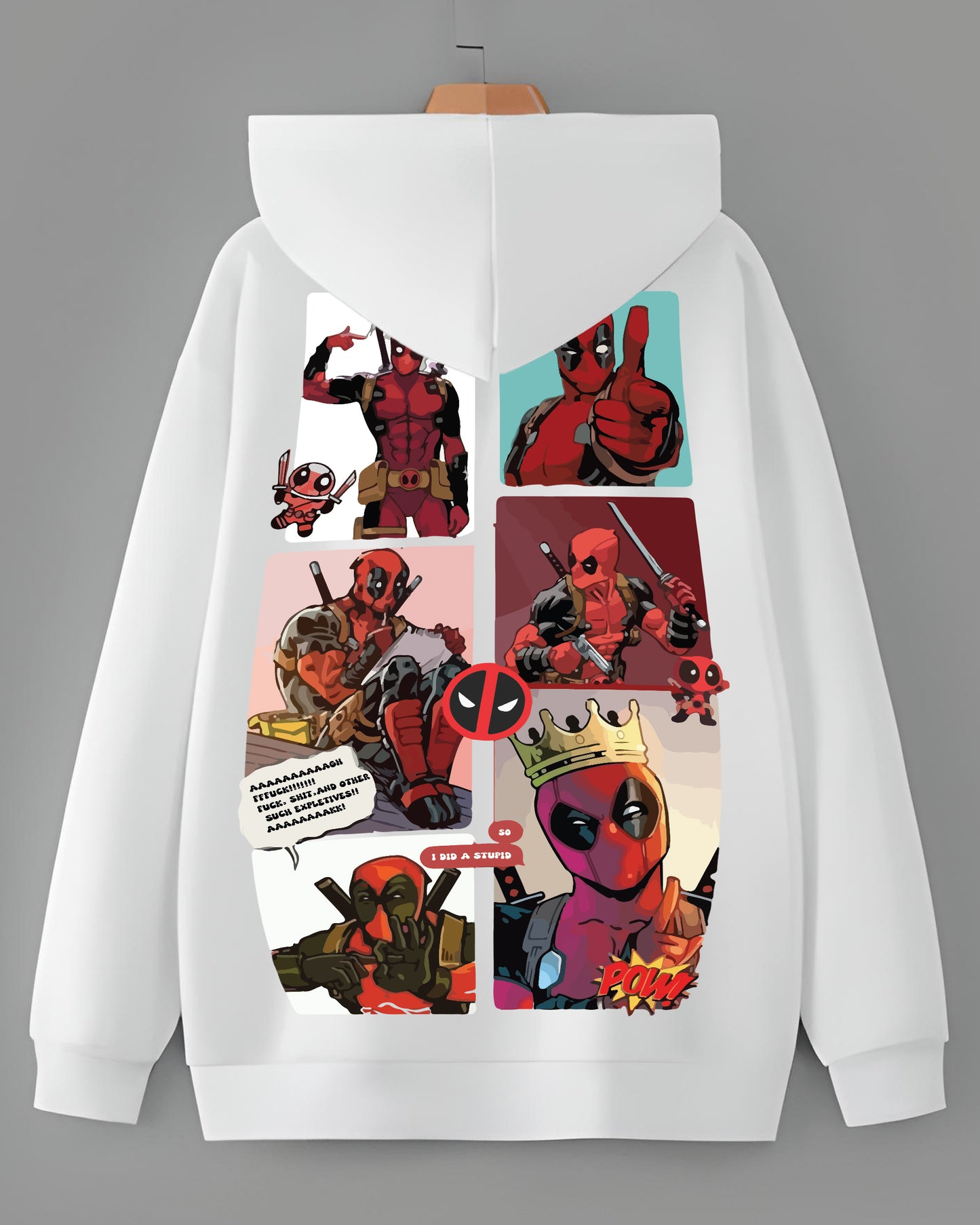 DEADPOOL MARVEL AVENGERS WHITE HOODIE