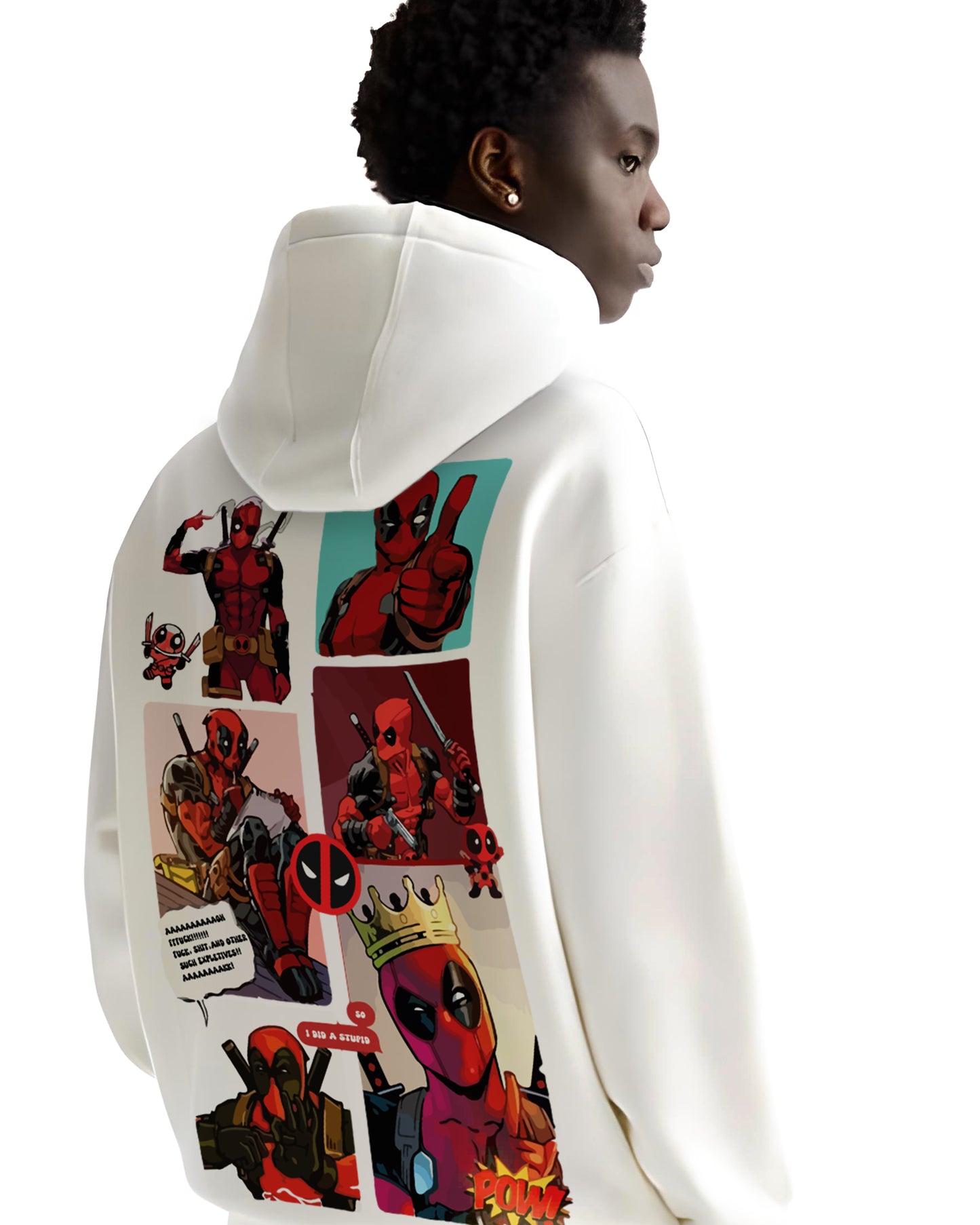 DEADPOOL MARVEL AVENGERS WHITE HOODIE