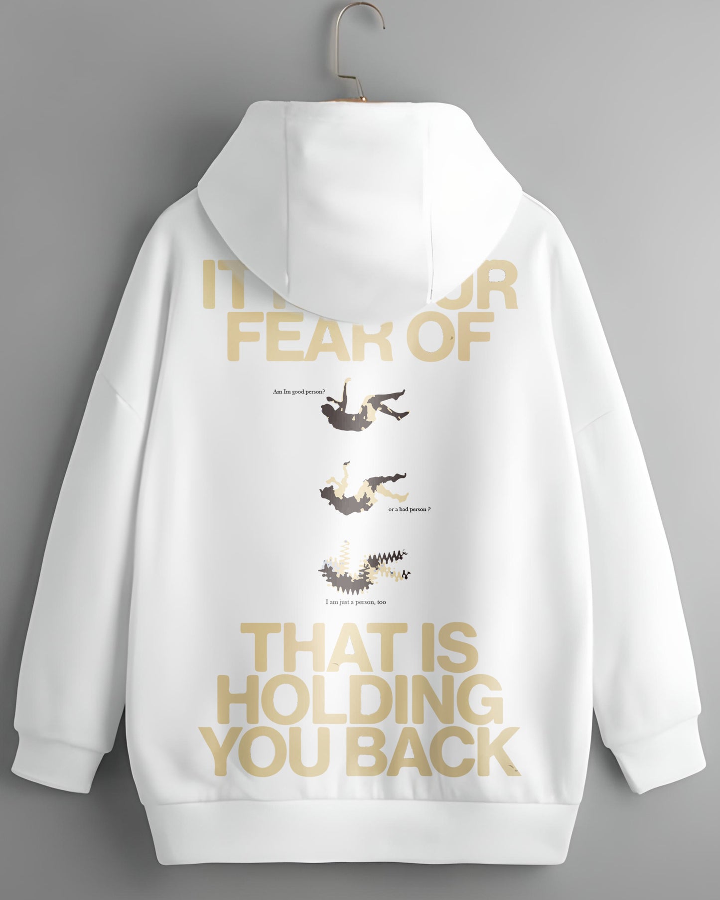 CHALLENGE YOUR FEAR MOTIVATION WHITE HOODIE