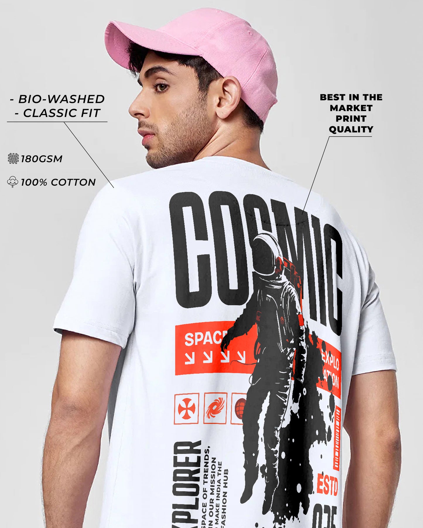 COSMIC REGULAR FIT T-SHIRT WHITE