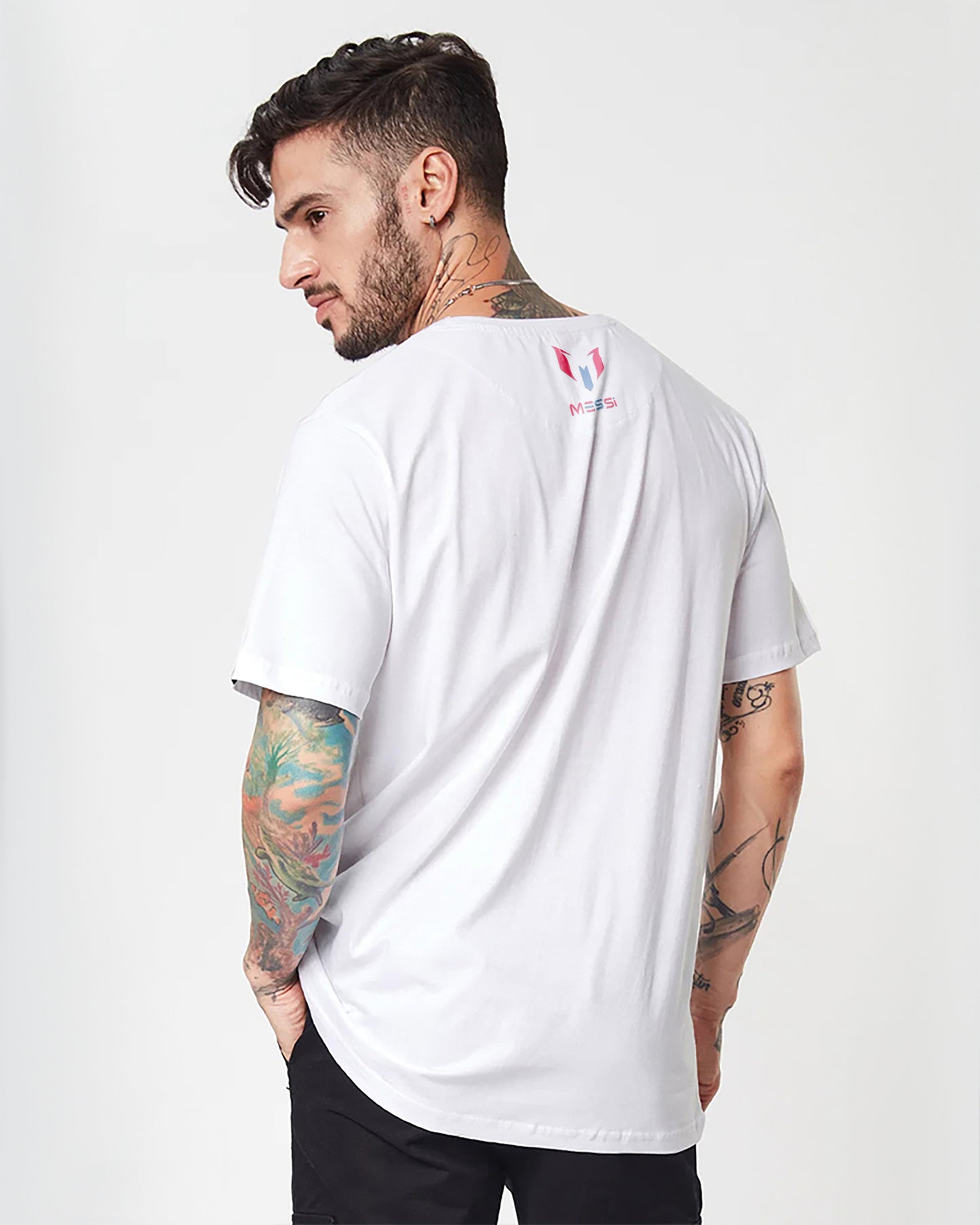 Messi White Cotton | Regular Fit Tee