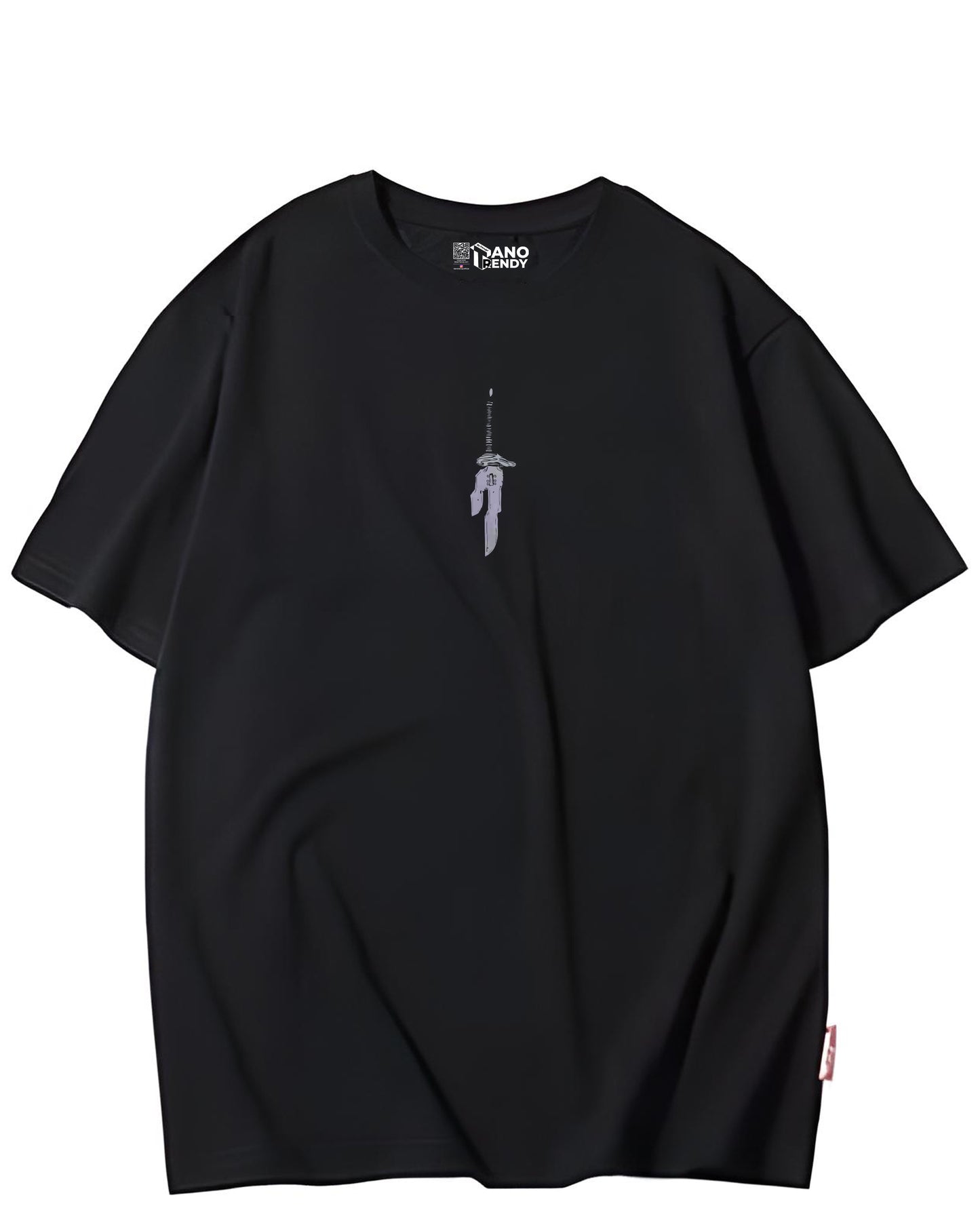 BEHIND ANIME GYM SWORD BLACK OVERSIZED T-SHIRT