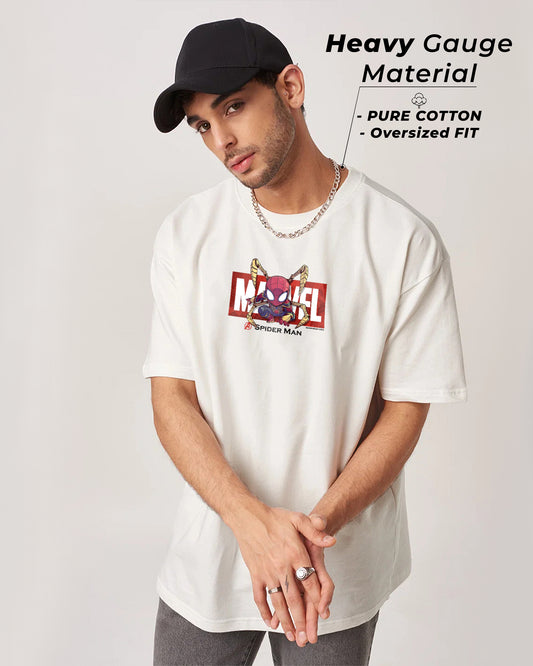 MARVEL OVERSIZED T-SHIRT WHITE 260GSM