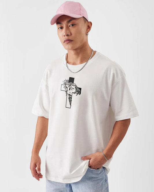 The Holy Oversized Tee 260GSM Cotton White