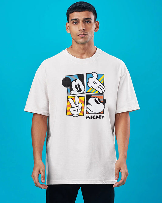 MICKEY MOUSE Oversized T-Shirt White 260GSM